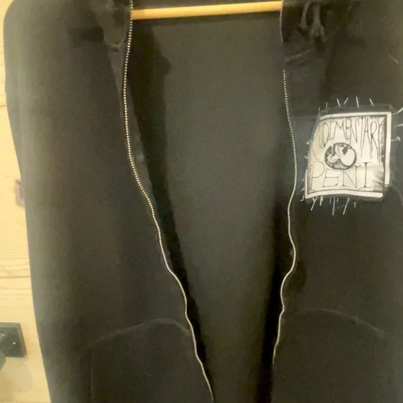ultimate rudimentarypeni zip up jacket for buyin,custom drawstrin, patched!